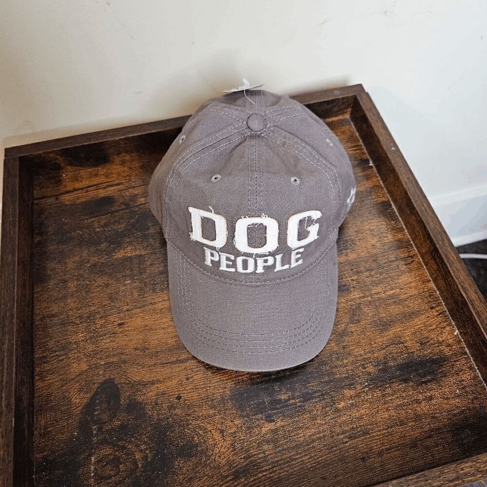 Dog People Cotton Hat Cap NWT Women's Gray Adjustable Size We People by Pavillio